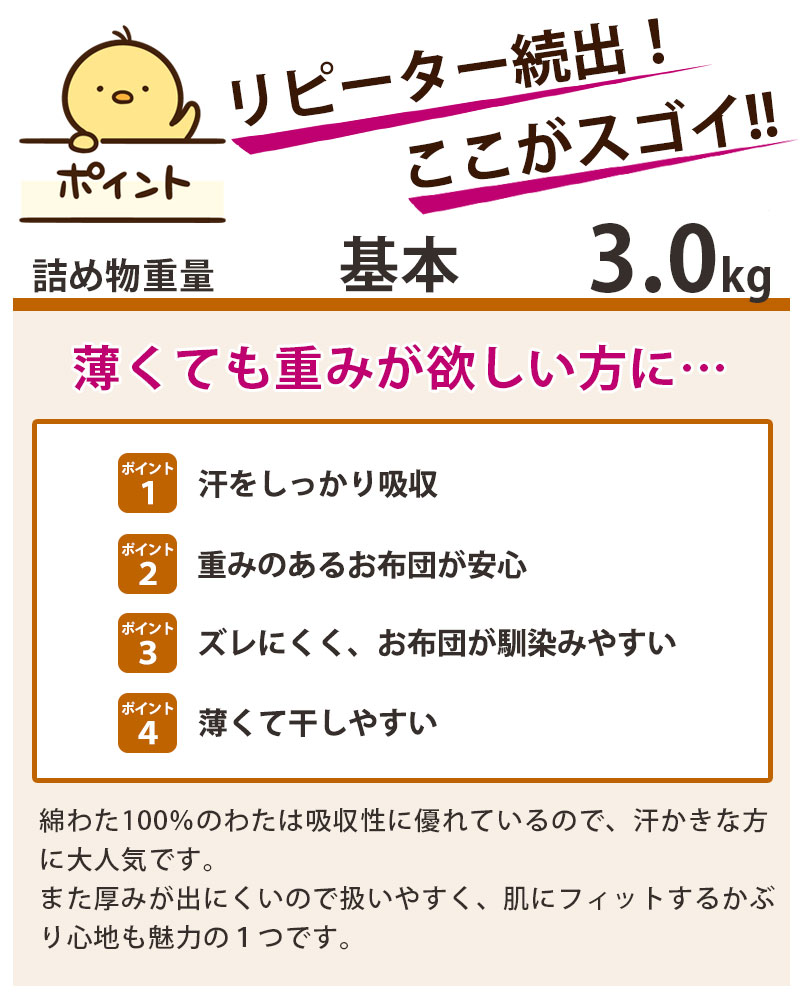 綿わた掛け-重量