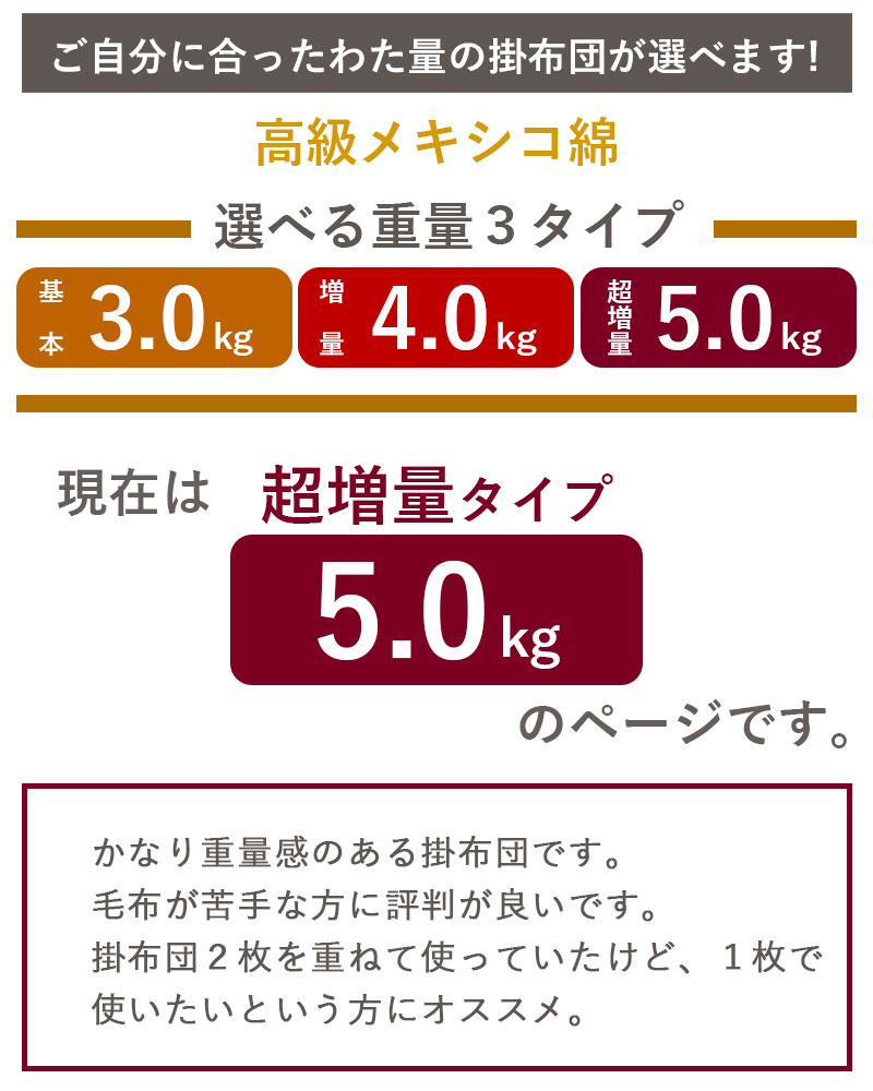 綿わた掛け-重量