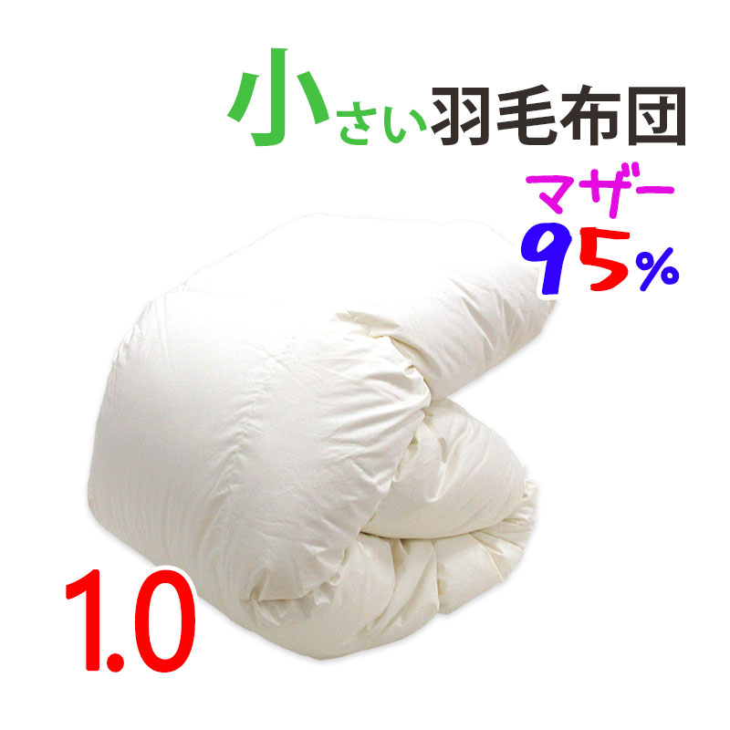 介護用サイズ 小さい 羽毛布団 ポーランド産マザーグース95% 1.0kg 140×190cm シングルショート コンパクトサイズ DP440以上 :uk1092ss kaigo 10:ふとんのどれみ