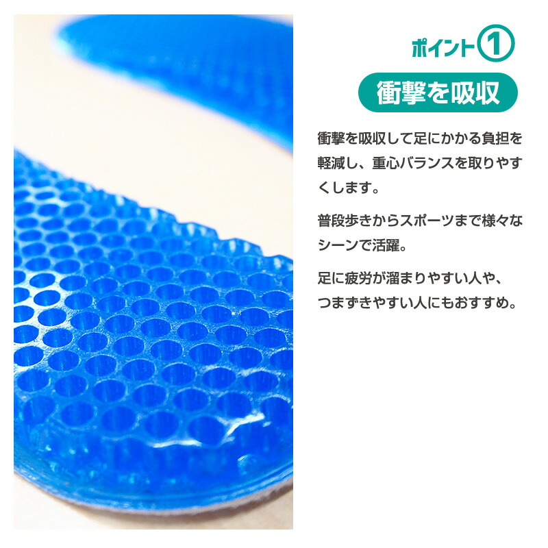 ジェル インソール M L ゼログラビティ 無重力 クッション くつ 中敷