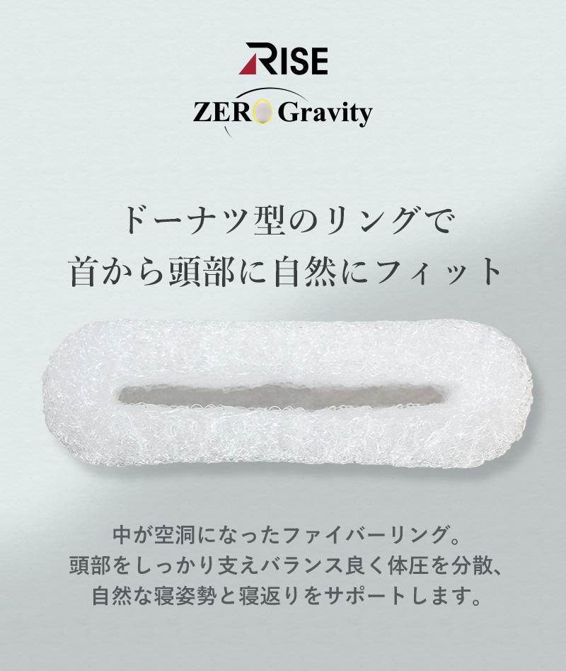 硬め 枕難民へ捧げる 頭を温めない 枕【ライズ ゼログラビティ
