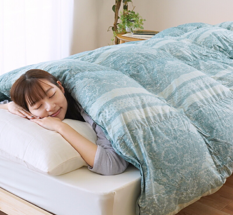 羽毛布団 ダブル カナダ産マザーグースダウン95% 増量1.8kg 440dp 日本