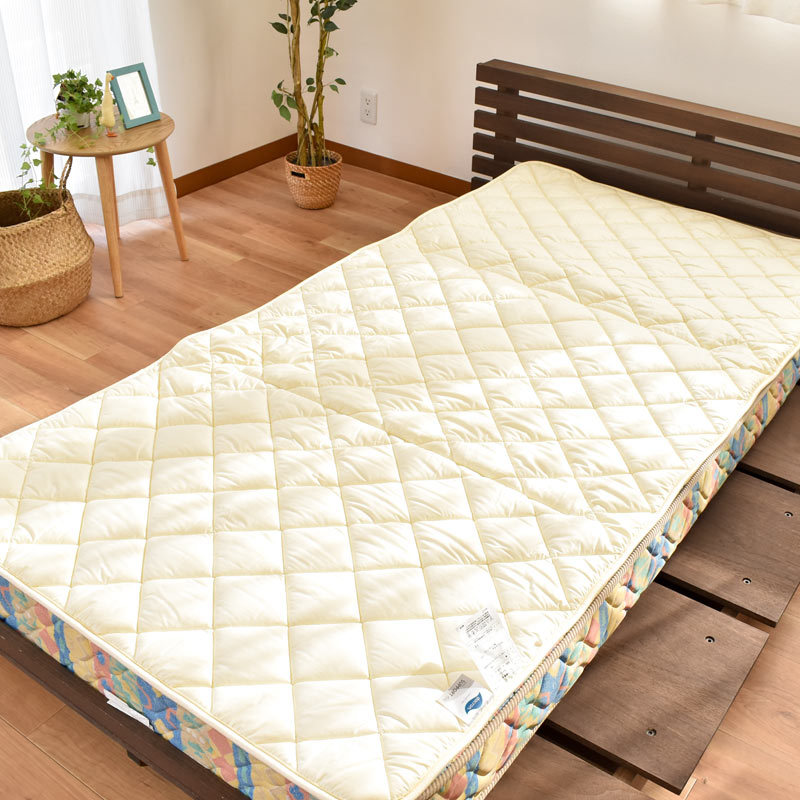 ベッドパッド シングル 洗える ダクロン 耐久わた 日本製 ベッドパット 敷きパッド :68ec6-s:こだわり安眠館 2号店 Yahoo!Shop  - 通販 - Yahoo!ショッピング