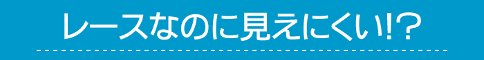 レースなのに見えにくい