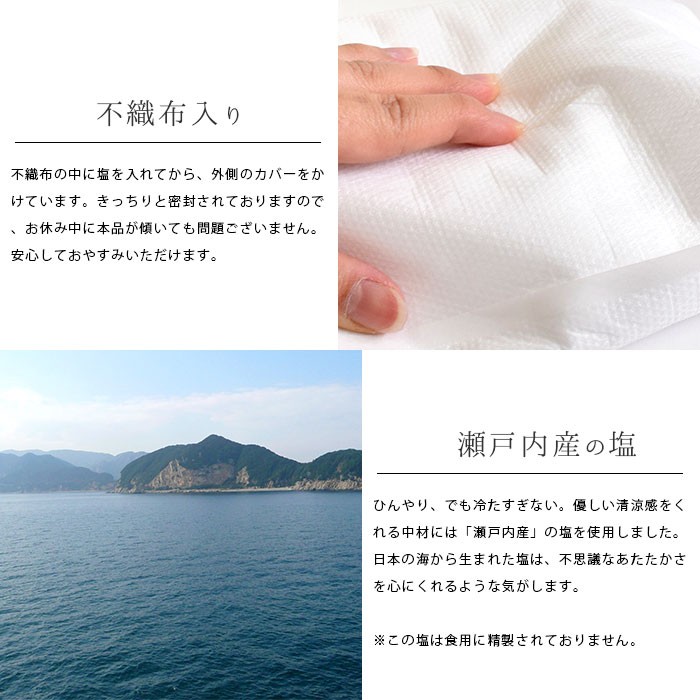 枕 まくら マクラ 塩まくら 塩枕 19×31cm 日本製 瀬戸内海産の塩を使用