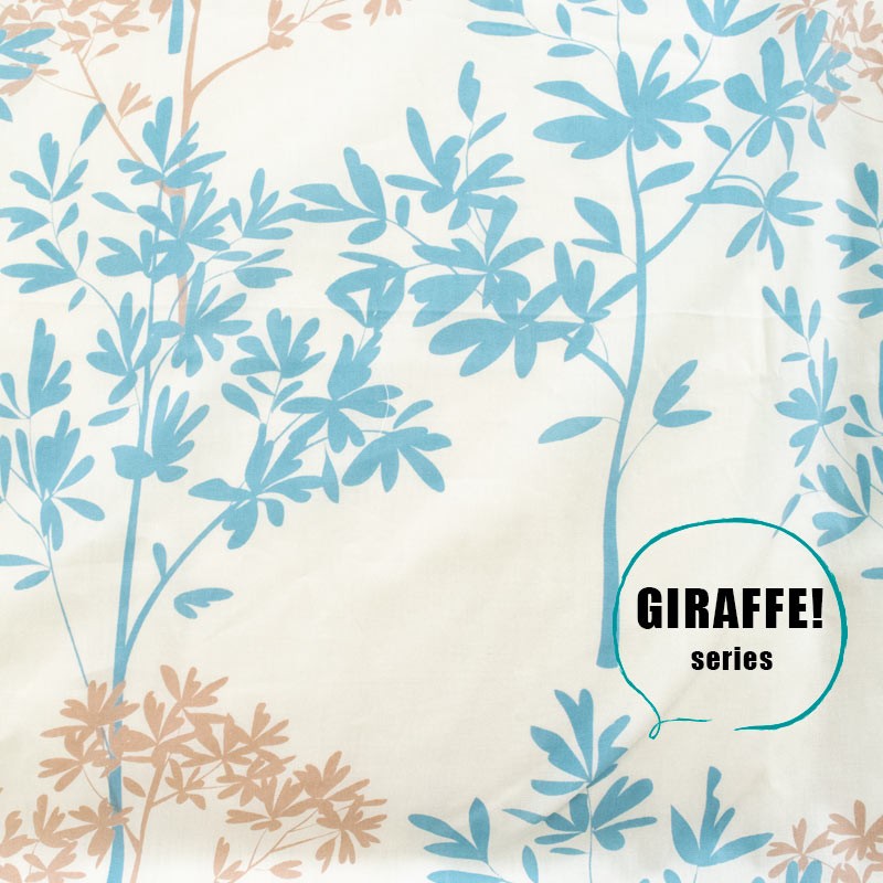 ボックスシーツ ダブル Westy プチジラフ 日本製 綿100％ リーフ柄 BOX