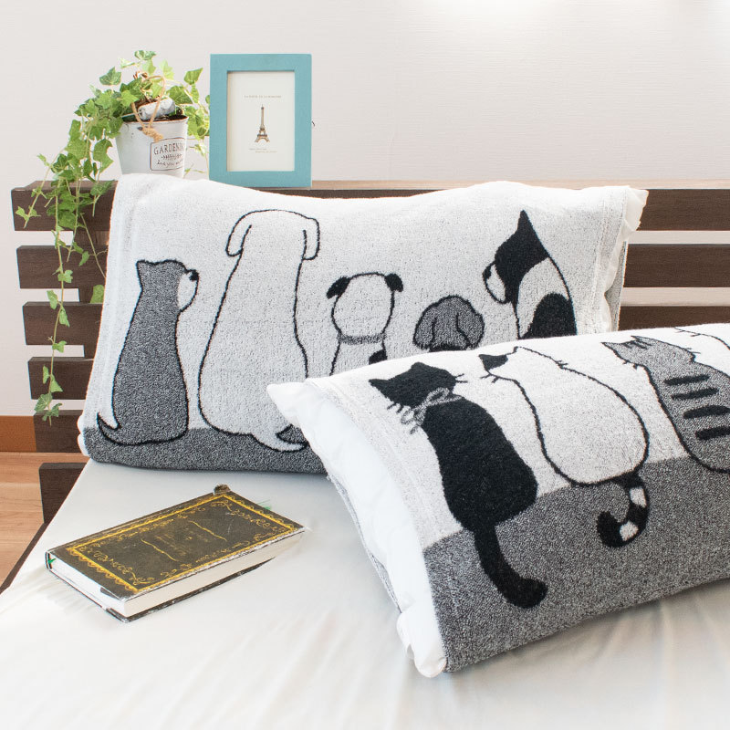 枕カバー タオル地 筒状のびのびパイル ピロケース MONO モノ