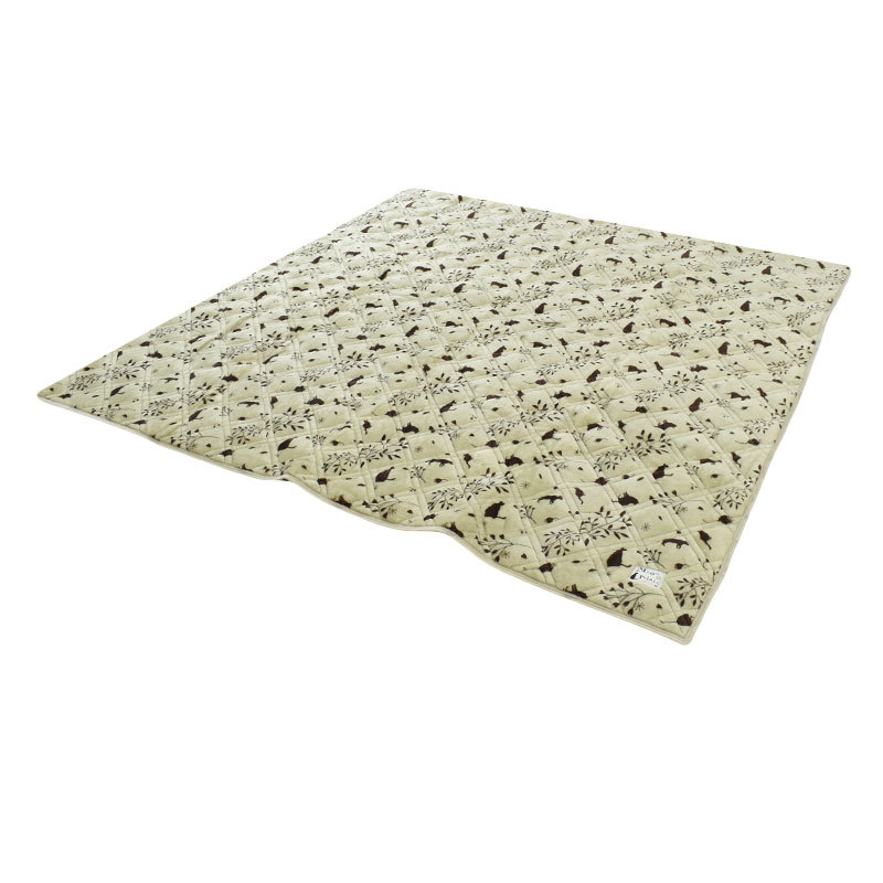 洗えるラグ 2畳 190×190cm 暖かい ねこ柄 ホットカーペット対応 すべり