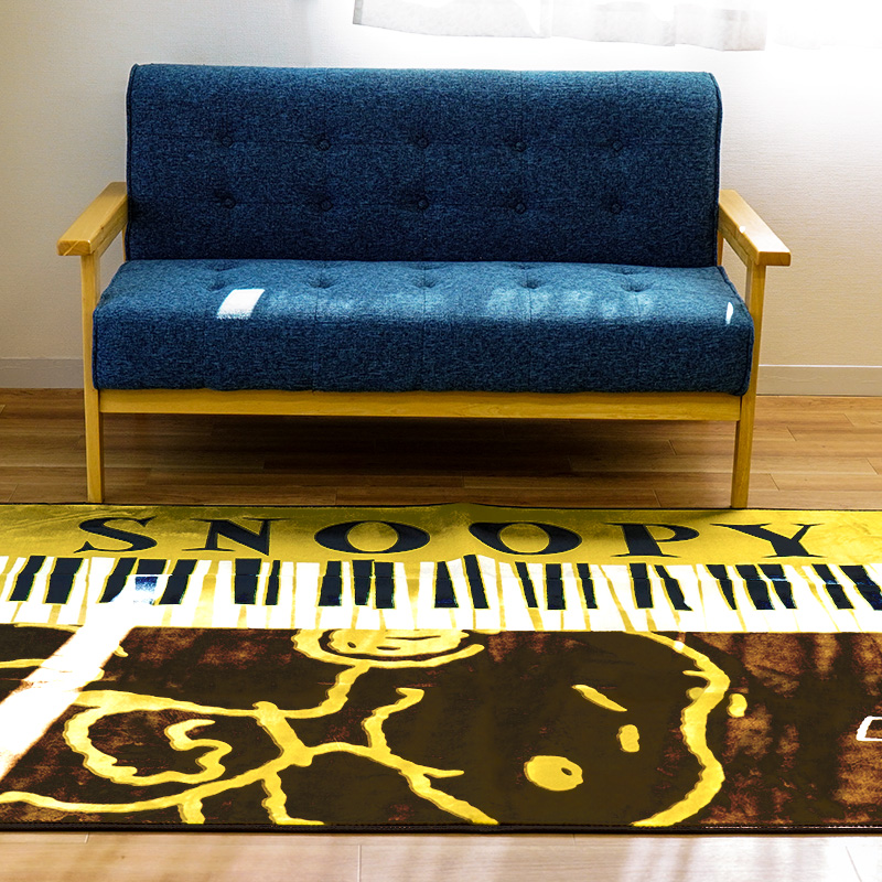 SNOOPY（スヌーピー） 洗えるラグ 1.5畳 130×185cm 暖かい ホット