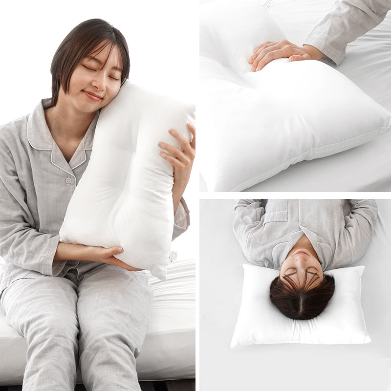 小さい枕 まくら マクラ 洗える枕 35×50cm くぼみ型 枕 日本製 頚椎 