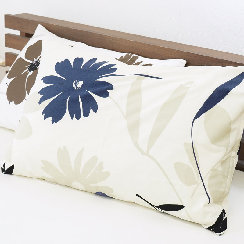 枕カバー 43×63cm Westy 日本製 綿100% 花柄 ピローケース フィガロ