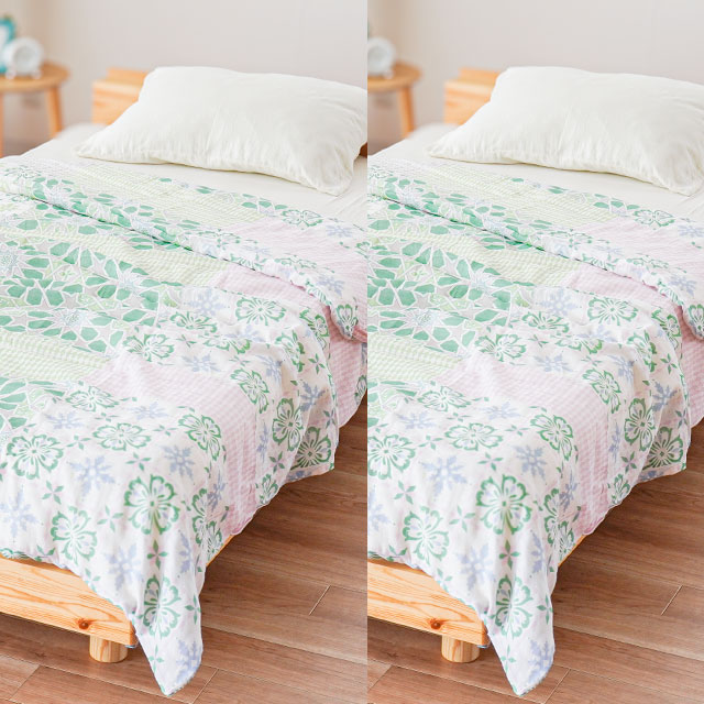 肌掛け布団カバー 2枚セット シングル 140×190cm 綿100％ 2重