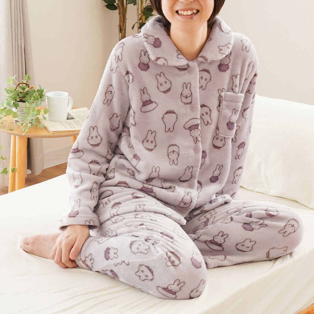 クラシック Miffy 冬 レディース 暖かいパジャマ モコモコパジャマ ルームウェア・パジャマ