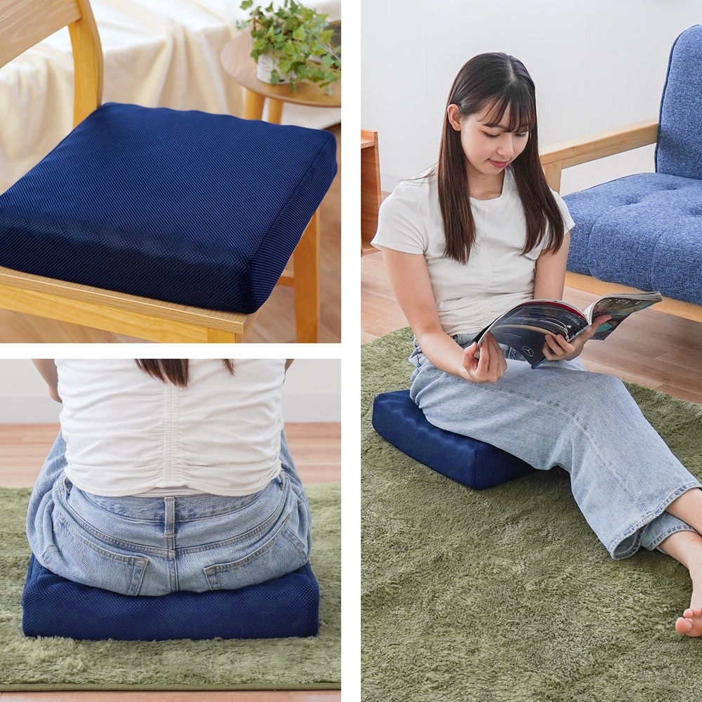 点で支えるクッション 4枚セット シートクッション 39×39cm 厚み8cm