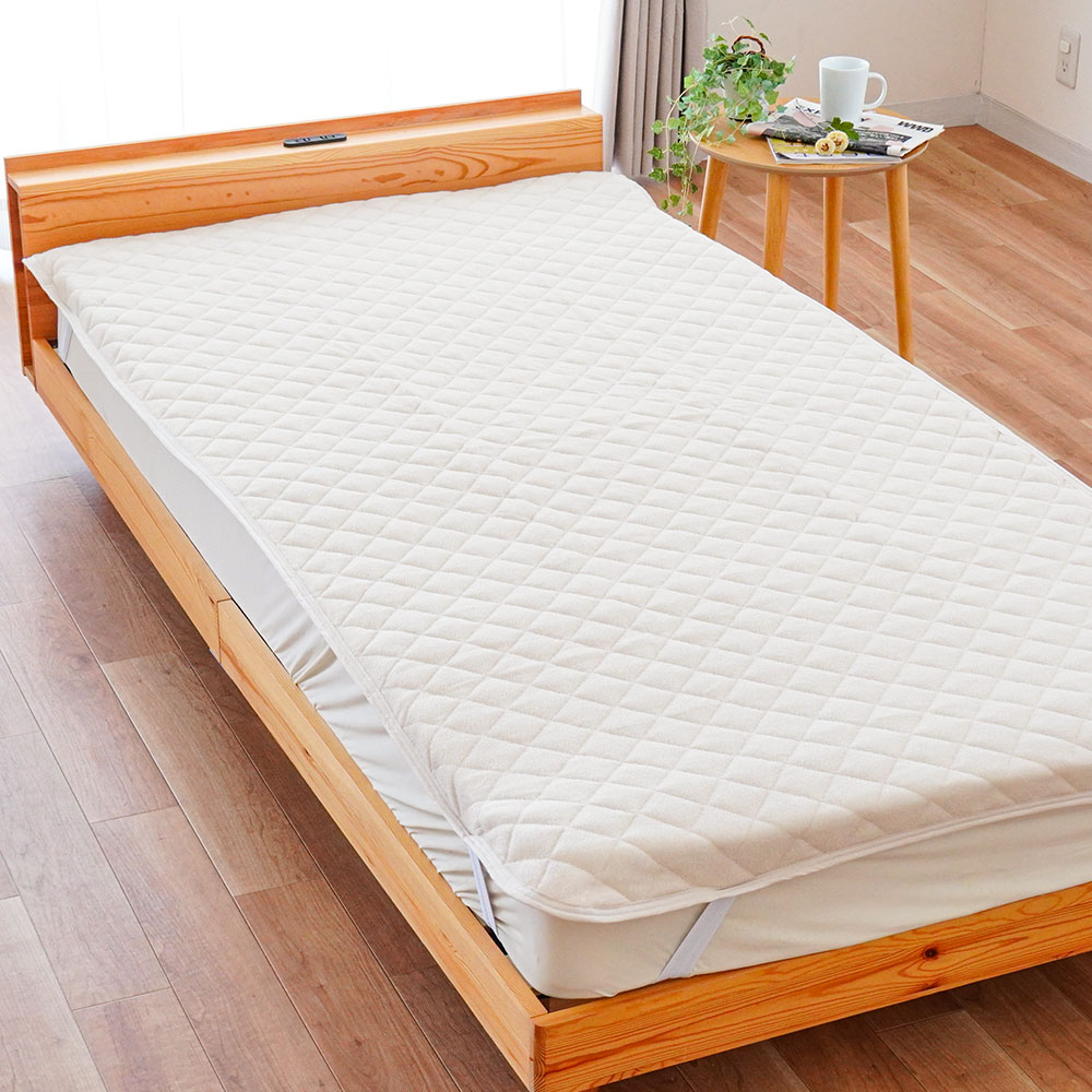 さらっと快適コットン100%　脱脂綿の敷きパッド シングル２枚 eefuton-y_pk-1506s