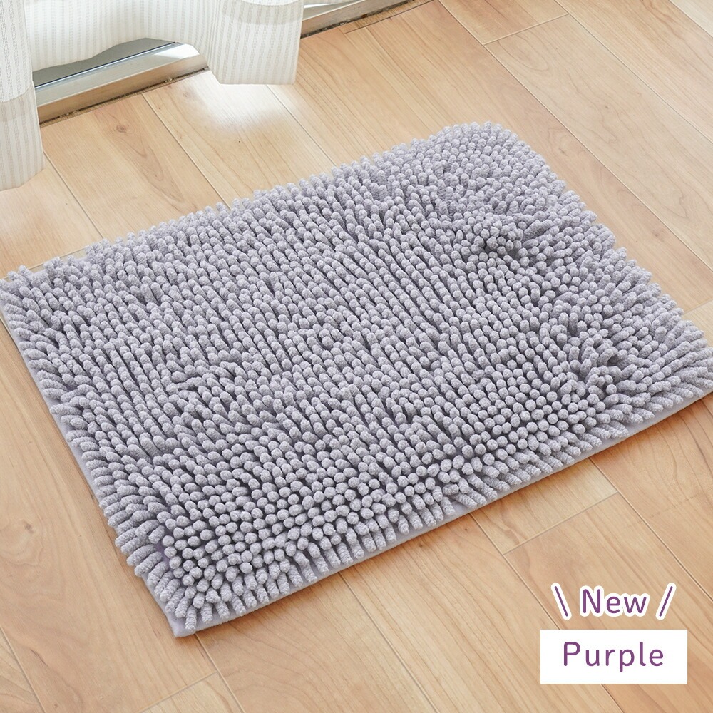 バスマット 50×80cm 大判 シェニール マット 吸水 ウォッシャブル 裏面