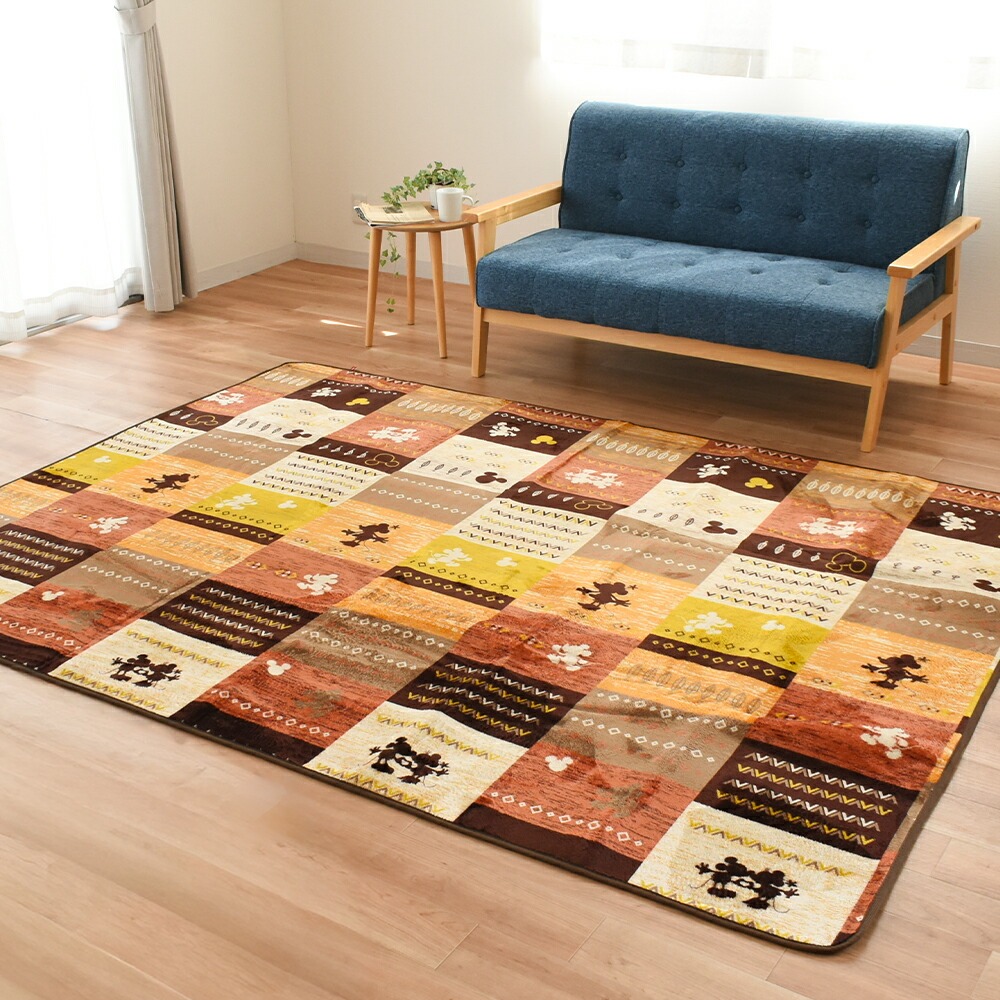 Disney（ディズニー） 洗えるラグ 暖かい 3畳 180×240cm ホット