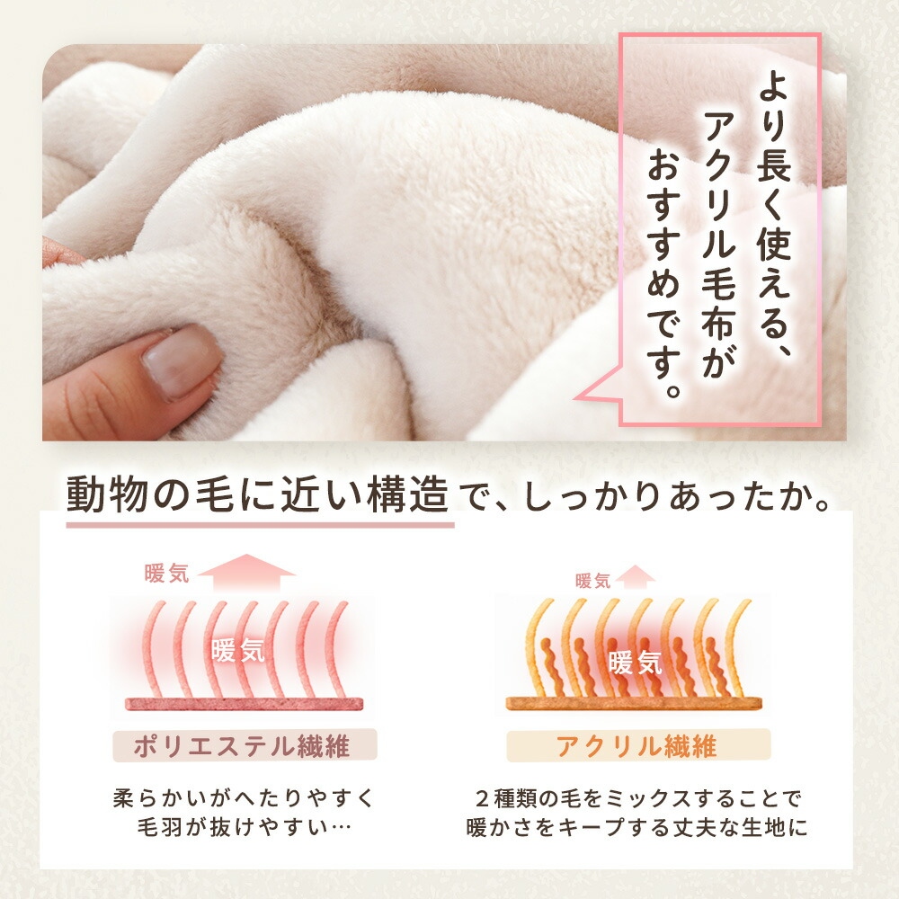 訳あり品 毛布 2枚合わせ シングル 日本製 アクリル毛布 140×200cm 衿