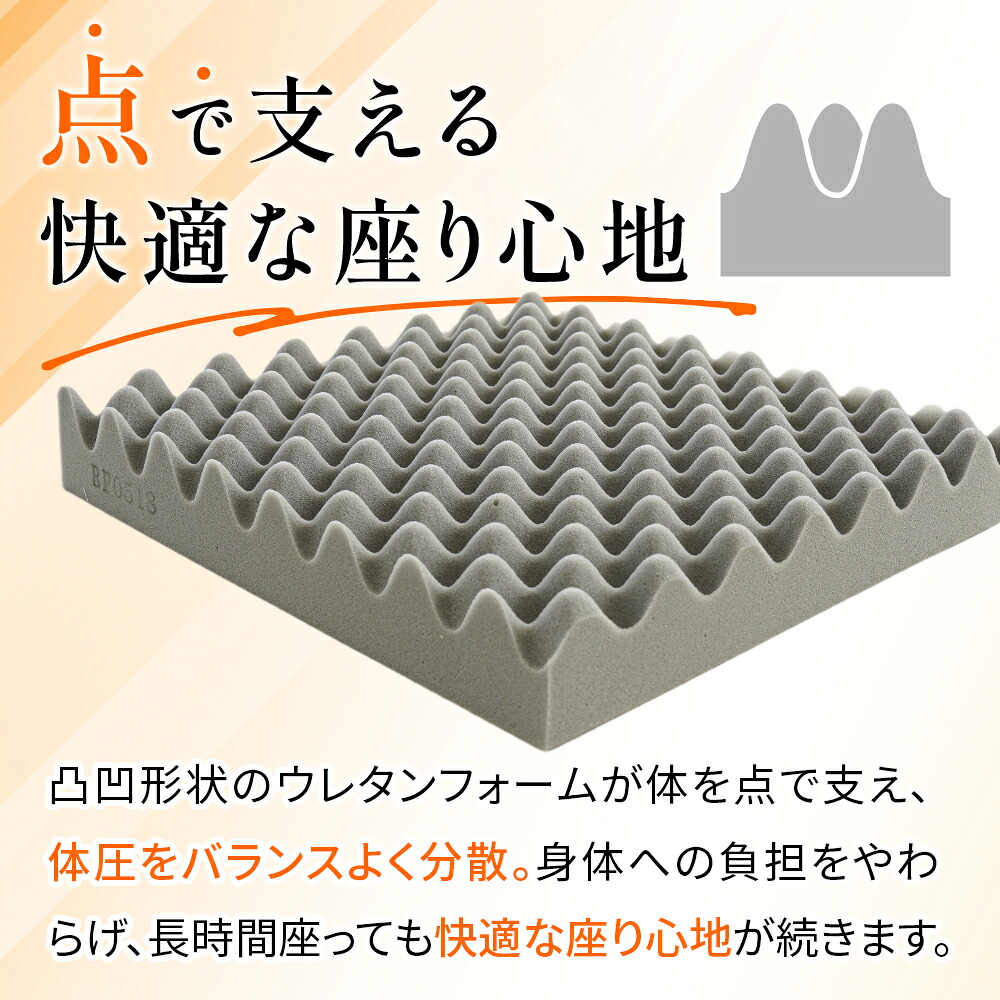 西川（nishikawa） シートクッション 点で支えるクッション 40×40cm