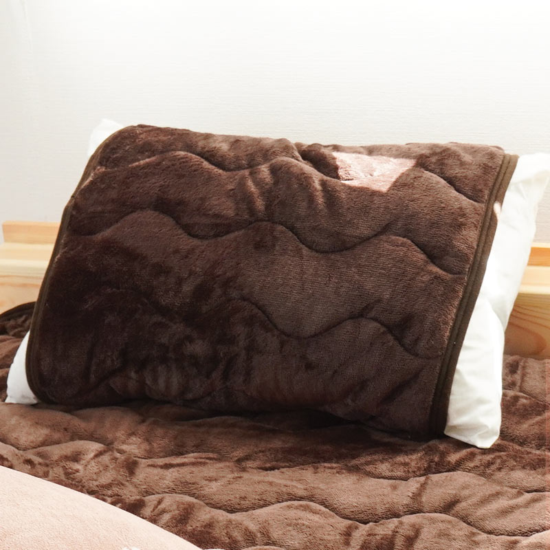暖かい 枕パッド 43×63cm用 フランネル シンプル無地 あったか冬用 枕