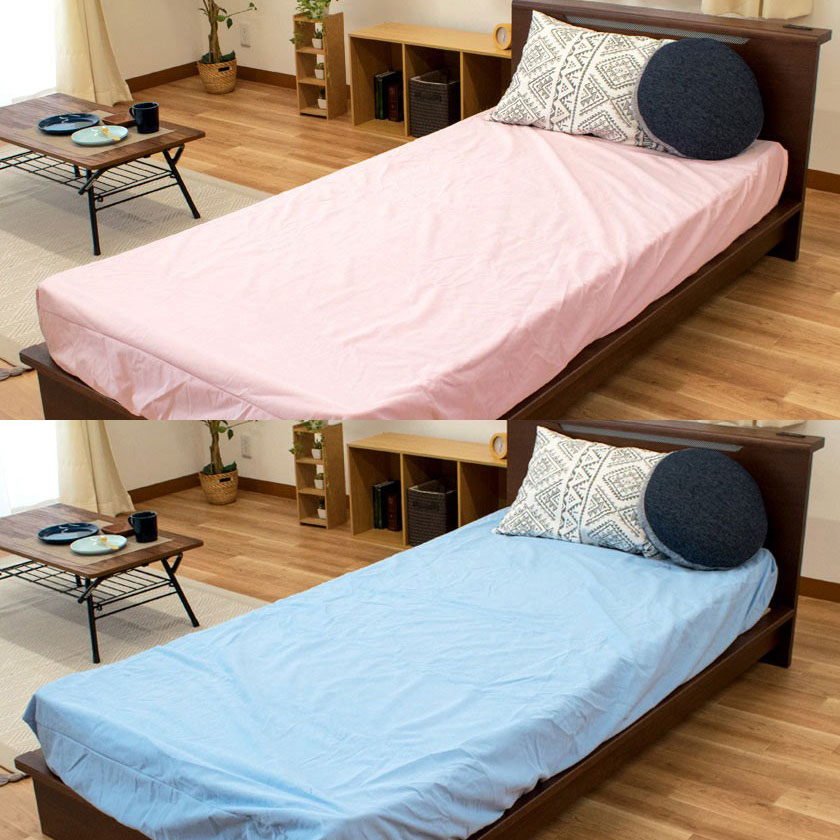 防水 ボックスシーツ 2枚セット シングル 綿100％シンカーパイル