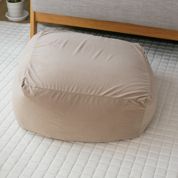 ビーズクッション Mサイズ 洗える カバー付き 50×50×35cm ビーズ クッション ソファ 椅子 小さめ 補充 可能 | Colorsroom | 01