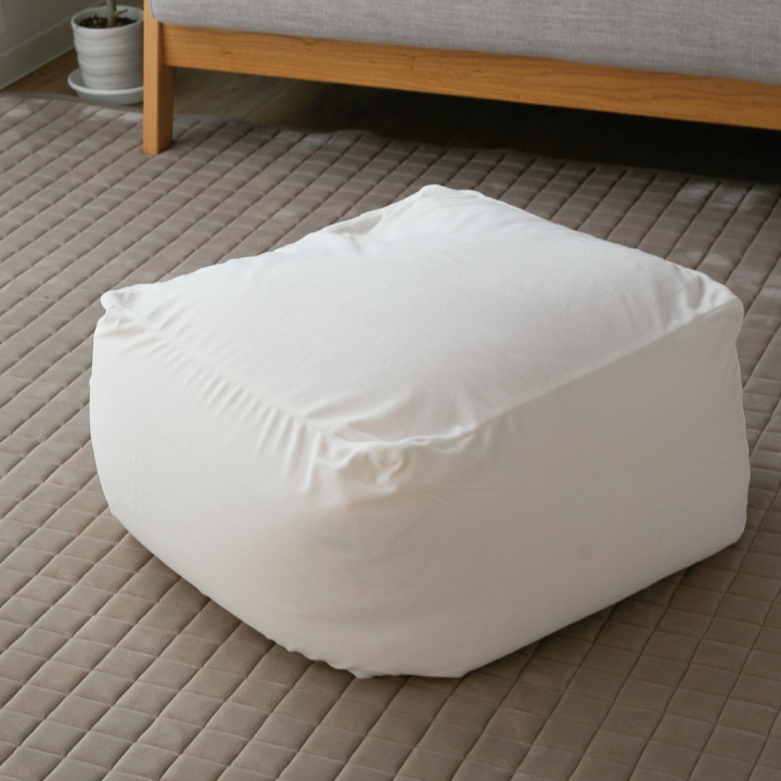 ビーズクッション Mサイズ 洗える カバー付き 50×50×35cm ビーズ クッション ソファ 椅子 小さめ 補充 可能 | Colorsroom | 05