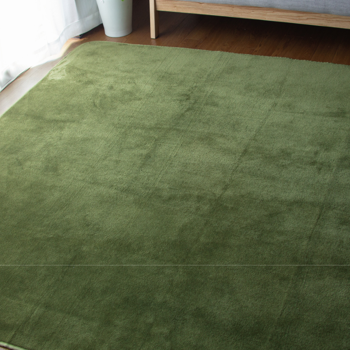 ラグ カーペット 洗える 1.5畳 おしゃれ オールシーズン 135×185 防ダニ ラグマット 滑り止め付 フランネル ホットカーペット 床暖房対応 北欧 | Colorsroom | 08