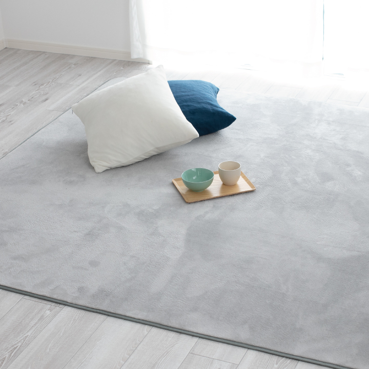 ラグ カーペット 洗える 1.5畳 おしゃれ オールシーズン 135×185 防ダニ ラグマット 滑り止め付 フランネル ホットカーペット 床暖房対応 北欧 | Colorsroom | 10