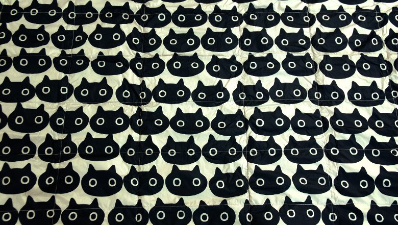 西川（nishikawa） マタノアツコ ダウンひざ掛け メメ柄 東京西川