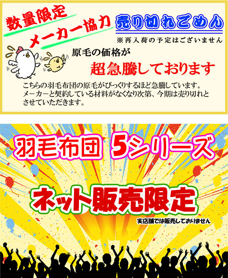 【特盛】1.5kg　羽毛ふとん ハンガリー産 ホワイトマザーグース ダウン93% (シングル・150×210） ロイヤルゴールドラベル ツインキルト