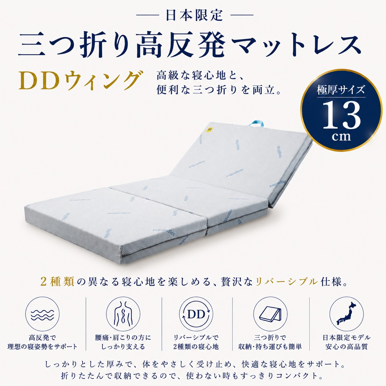 magniflex（マニフレックス） マットレス 三つ折り シングル dd