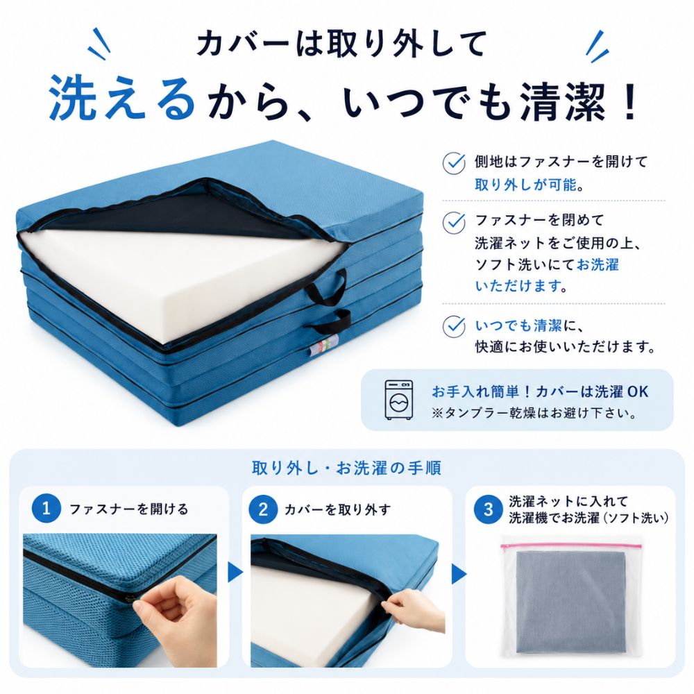 magniflex（マニフレックス） 三つ折りマットレス シングル メッシュ