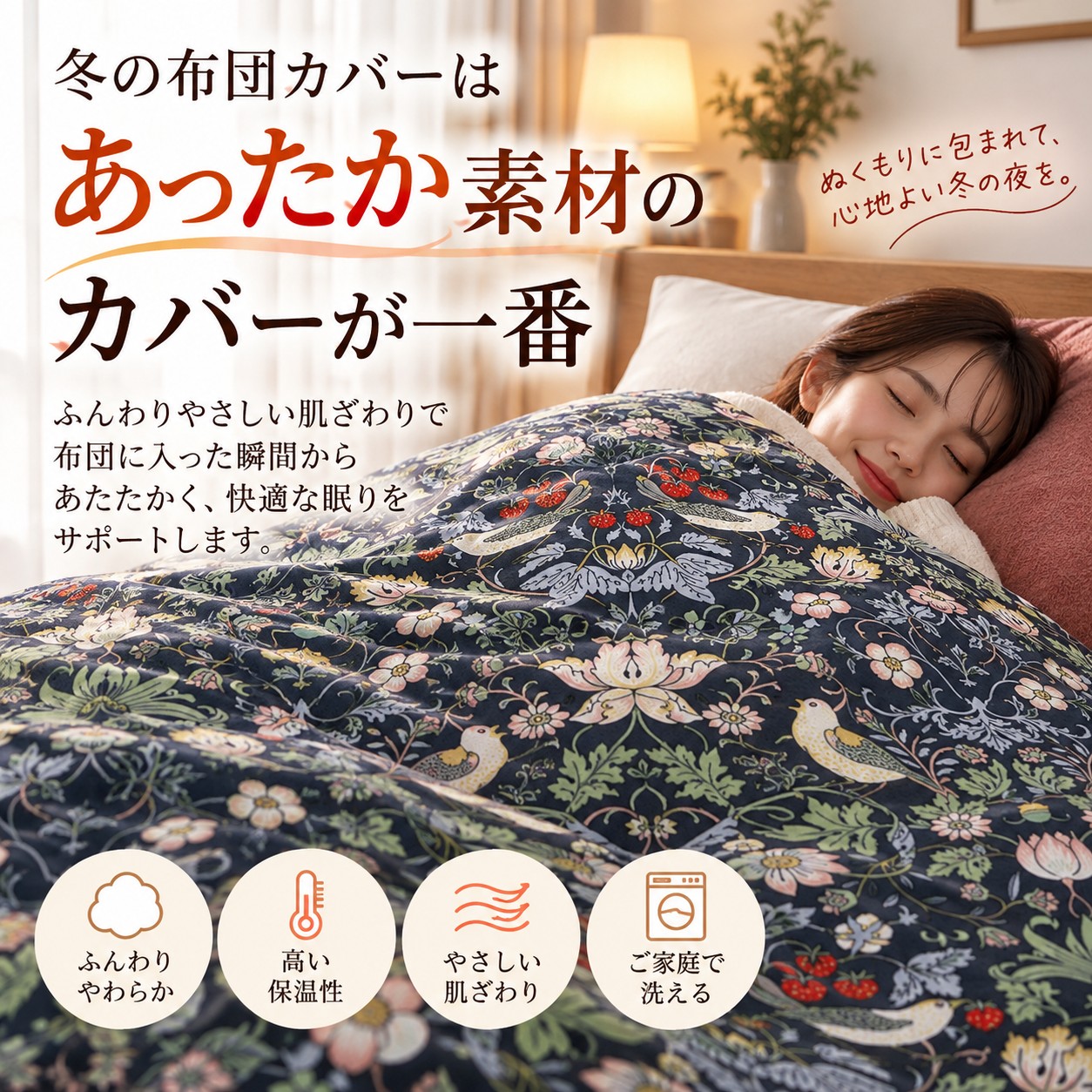 WILLIAM MORRIS GALLERY 掛け布団カバー シングル 温か 冬 防寒