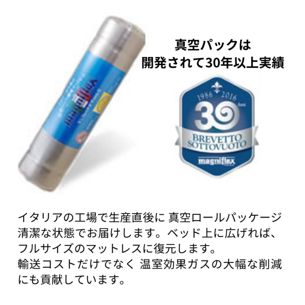 マニフレックス 三つ折りマットレス セミダブル 腰痛 高反発 折りたたみ メッシュウィング ミッドブルー イタリア製 | magniflex | 18