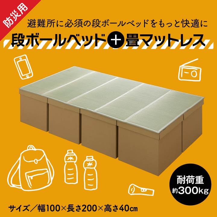 防災 避難 備え ユニット 畳 ベッド 段ボール シングル 約100×200cm 5連 【メーカー直送商品】☆