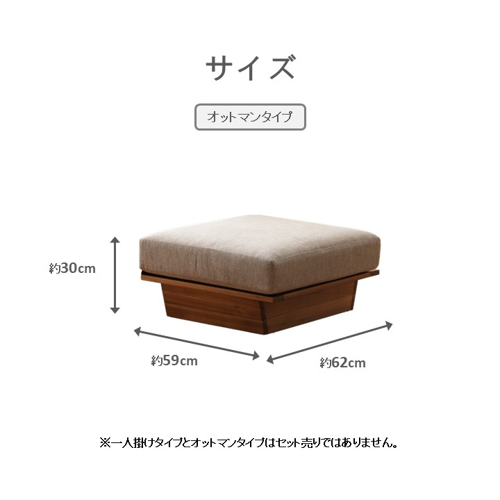 ソファ（木材） ファブリック レグレス ＧＹ 59×78cm【メーカー直送商品】