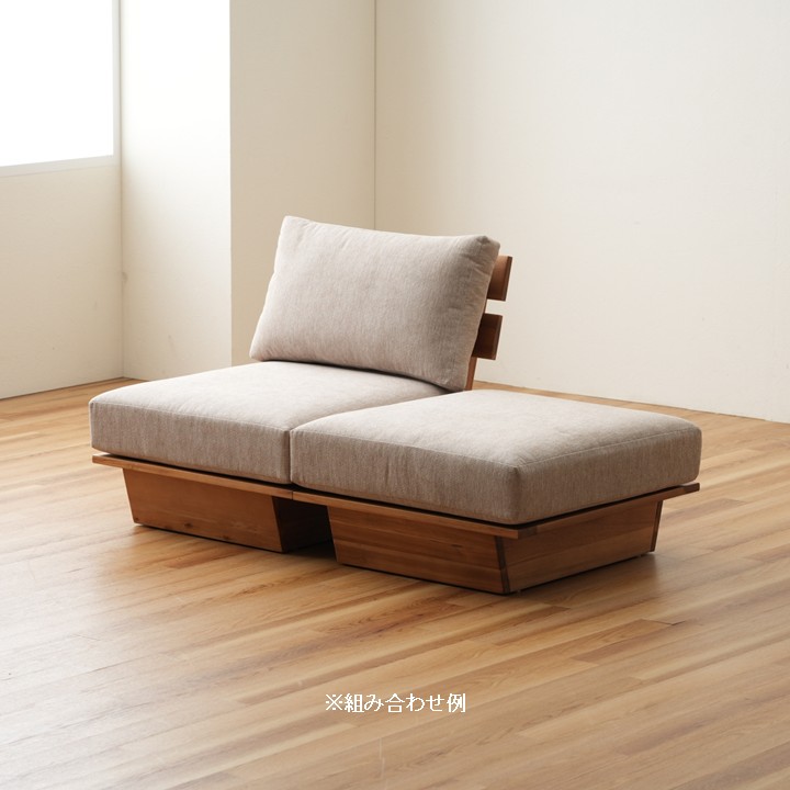 ソファ（木材） ファブリック レグレス ＧＹ 59×78cm【メーカー直送商品】