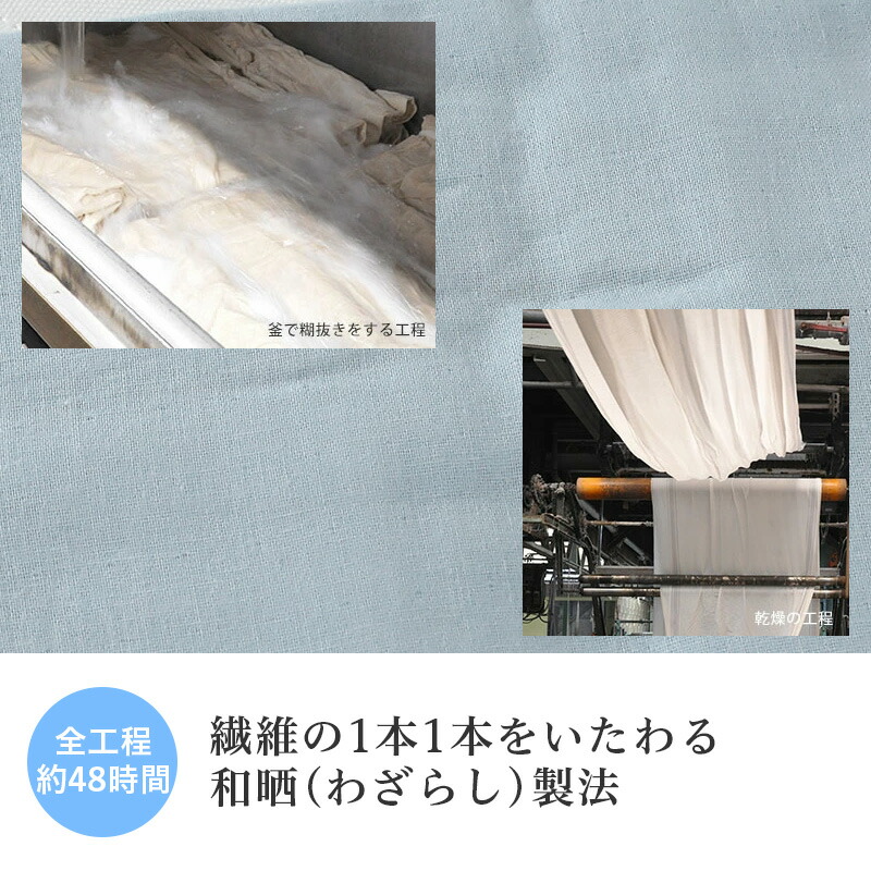京都 岩本繊維 枕カバー 和晒 京ふたえガーゼ 43×63cm 封筒式 京都 岩本繊維 枕カバー 和晒 京ふたえガーゼ 43×63cm 封筒式