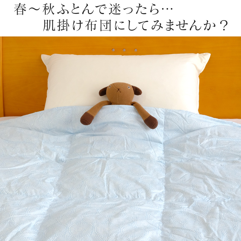 ダウンケット 羽毛肌掛け布団 洗える