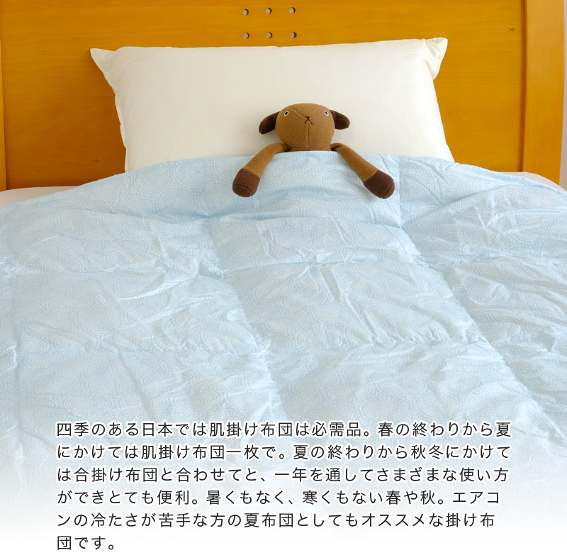ダウンケット 羽毛肌掛け布団 洗える