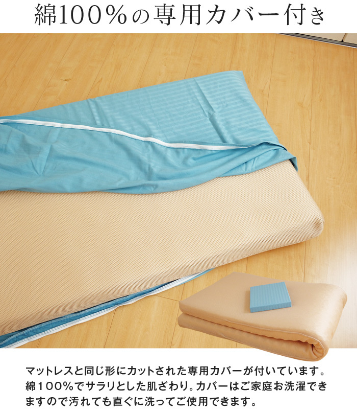最後の1点 車中泊 マットレス 敷布団 60×200cm 厚さ7.5cm 綿100