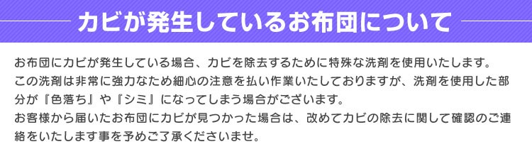 カビが発生しているお布団