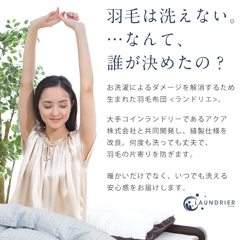 西川（nishikawa） コインランドリーで洗える 羽毛布団 シングル 西川