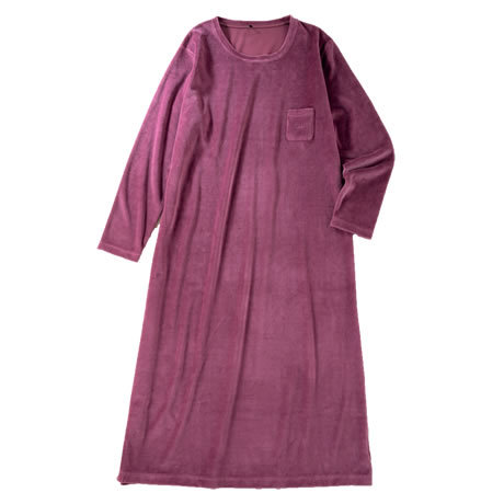 ロングワンピース レディース 長袖 M Lサイズ 綿ベロア 椿オイル 秋冬 あったか パジャマ リラックス Amaca Home アマカ ルームウェア じぶんまくら Sanyo 07 Sy 76 ふとんタナカじぶんまくらグループ 通販 Yahoo ショッピング