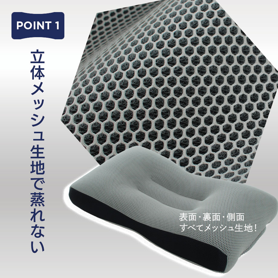 じぶんまくら 立体 メッシュ 洗える まくら HEXA ヘキサ パイプ ピロー