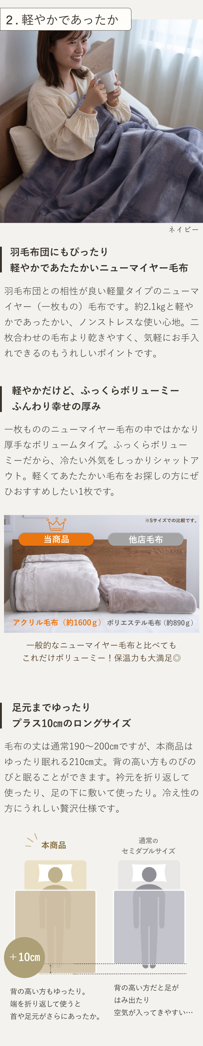 西川（nishikawa） 毛布 セミダブル 日本製 アクリル毛布 ニュー