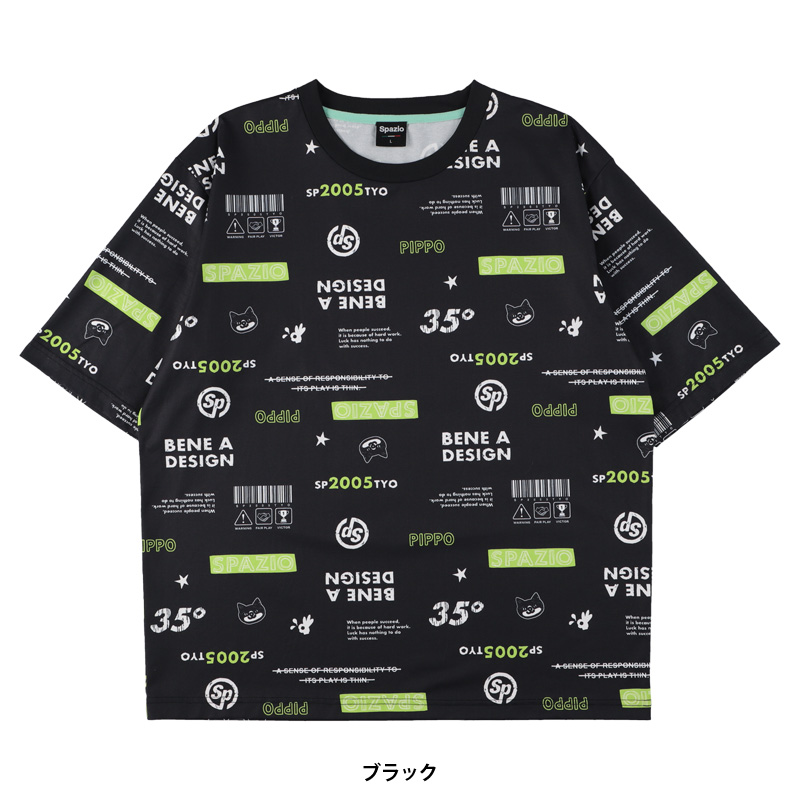 スパッツィオ/Spazio プラTシャツ/PIPPO総柄Tシャツ（GE-0861）