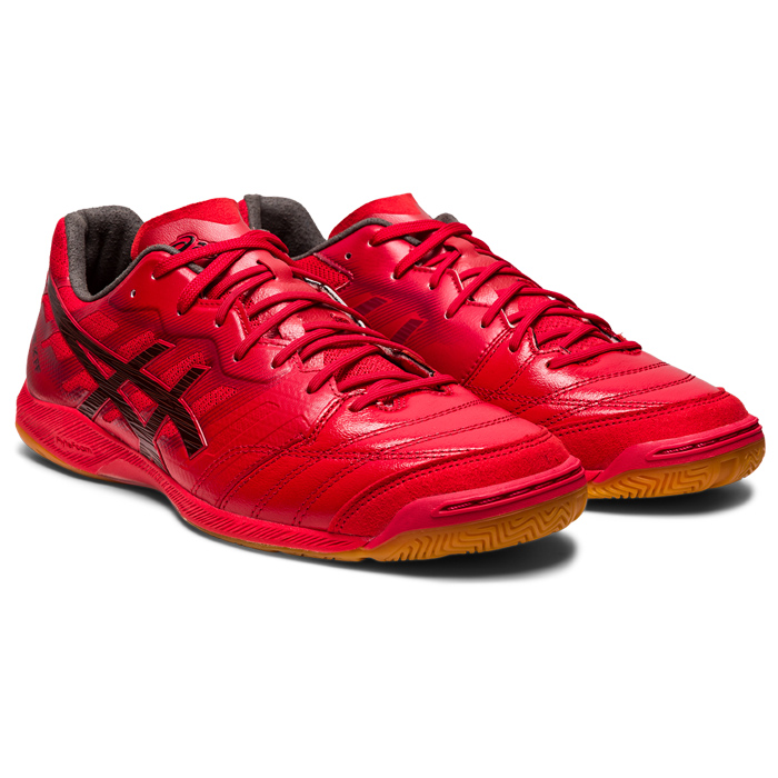 asics_アシックス フットサルシューズ DESTAQUE K FF CLASSIC RED_BEET JUICE 1111A217