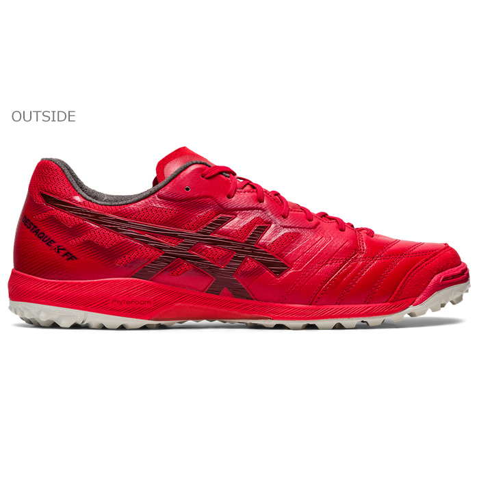 日本国内正規品 asics_アシックス フットサルシューズ DESTAQUE K FF TF CLASSIC RED_BEET JUICE 1111A218